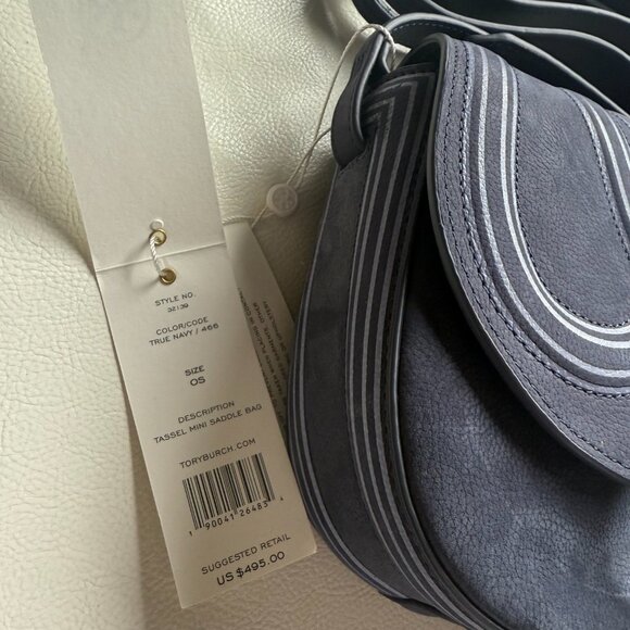 'Mini' Tassel Leather Saddle Bag - Picture 2 of 5